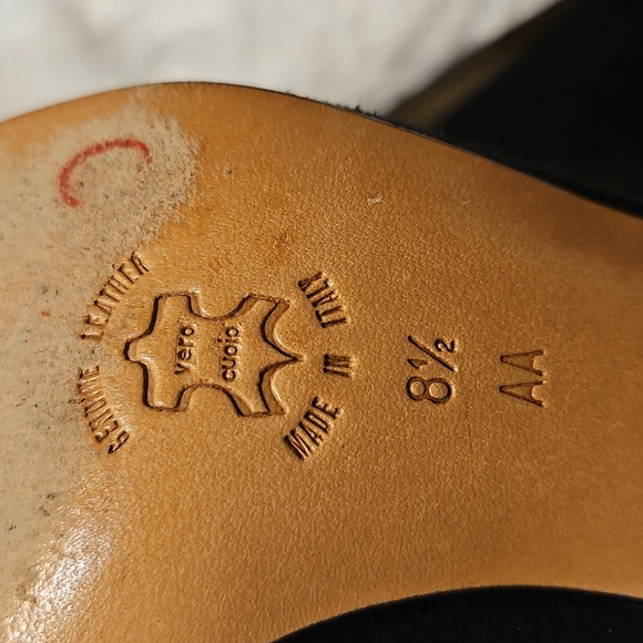 Ebel Amali Black Suede Leather Pointed Toe Stiletto Heels Dress Shoes ,SZ 8.5AA - Picture 6 of 9